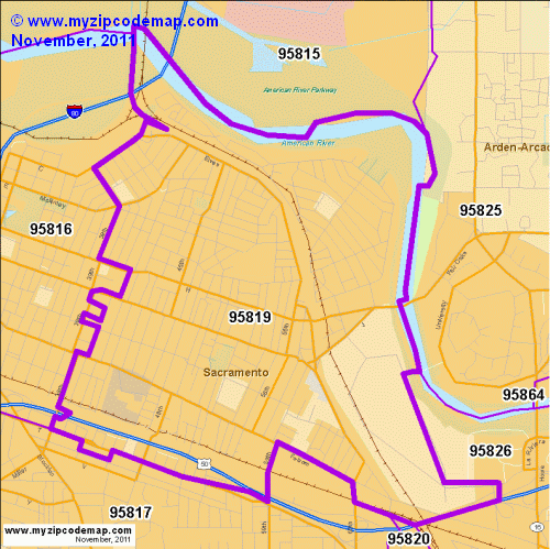 map of 95819