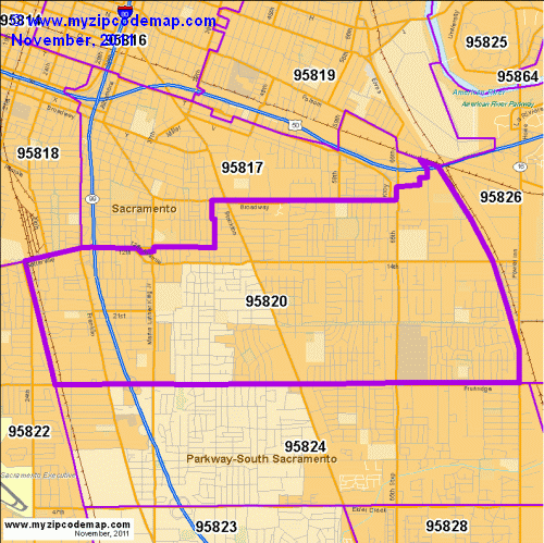 map of 95820