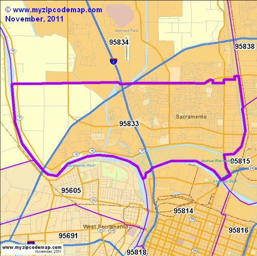 map of 95833