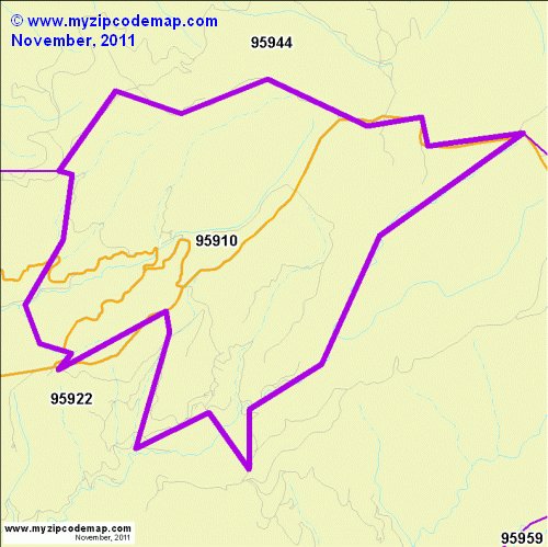 map of 95910