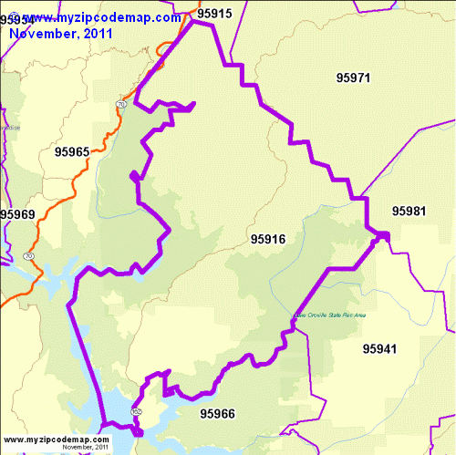 map of 95916