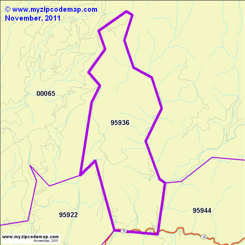 map of 95936