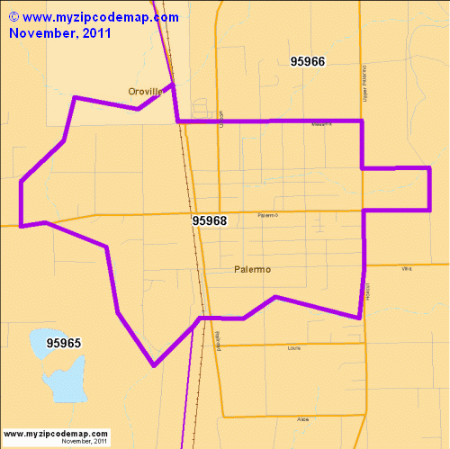 map of 95968