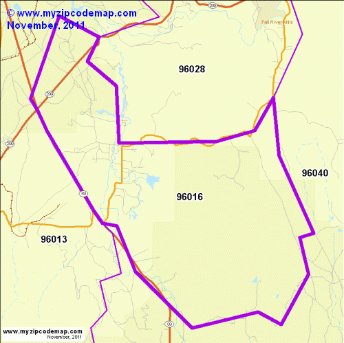 map of 96016