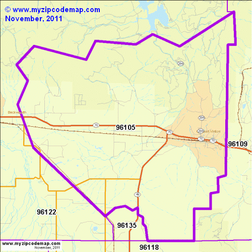 map of 96105