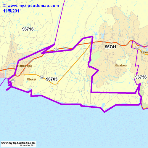 map of 96705