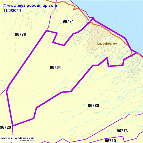 map of 96764