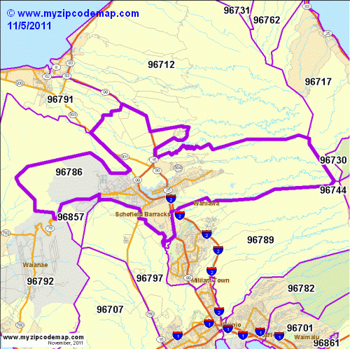 map of 96786