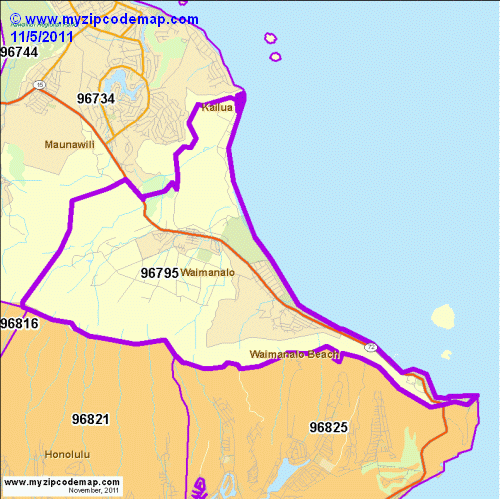 map of 96795