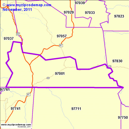 map of 97001