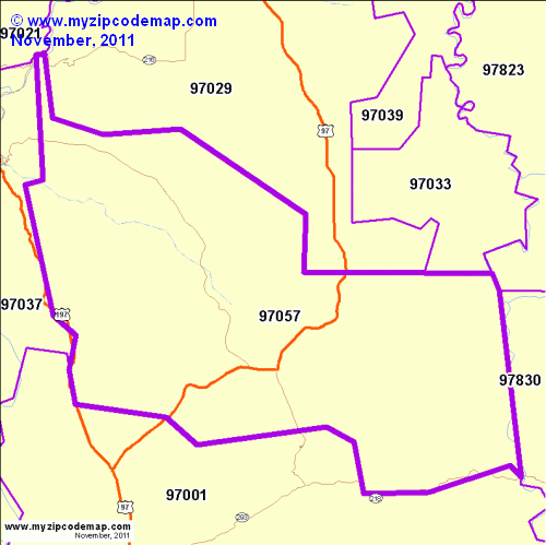 map of 97057
