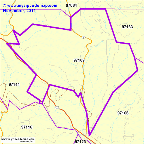 map of 97109