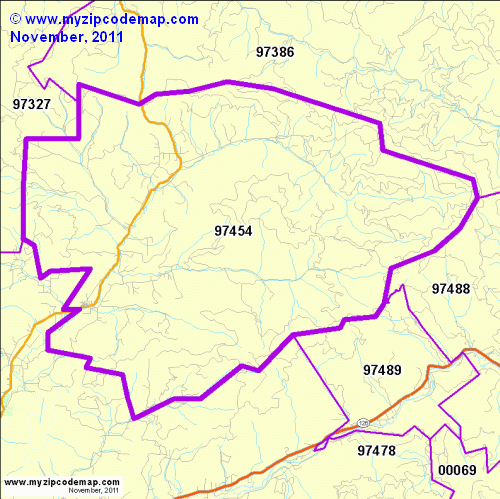 map of 97454