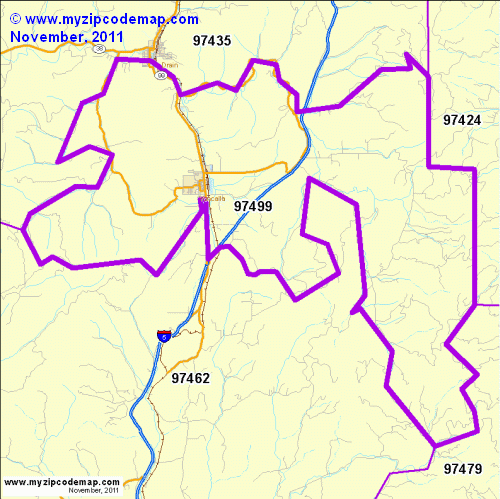 map of 97499