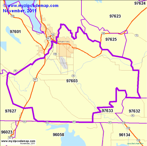 map of 97603