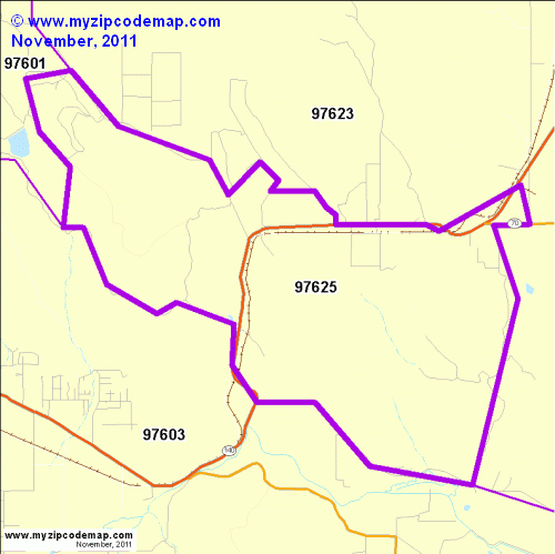 map of 97625