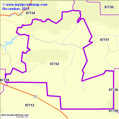 map of 97752