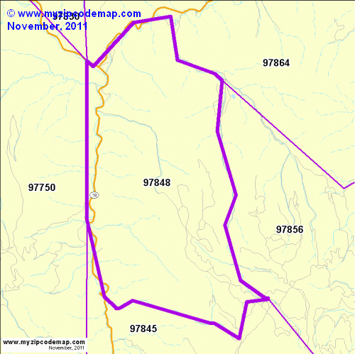 map of 97848
