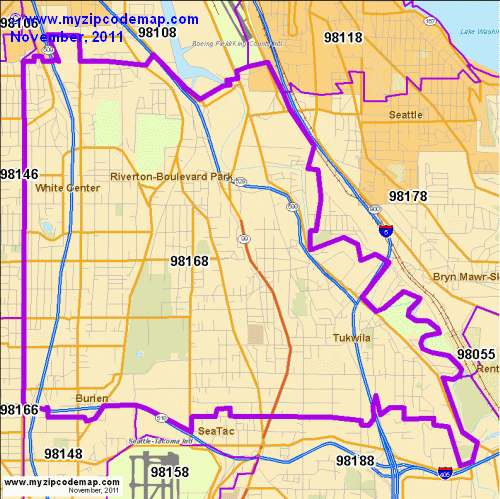 map of 98168
